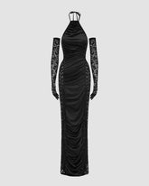 Lovelace Maxi Dress with Gloves